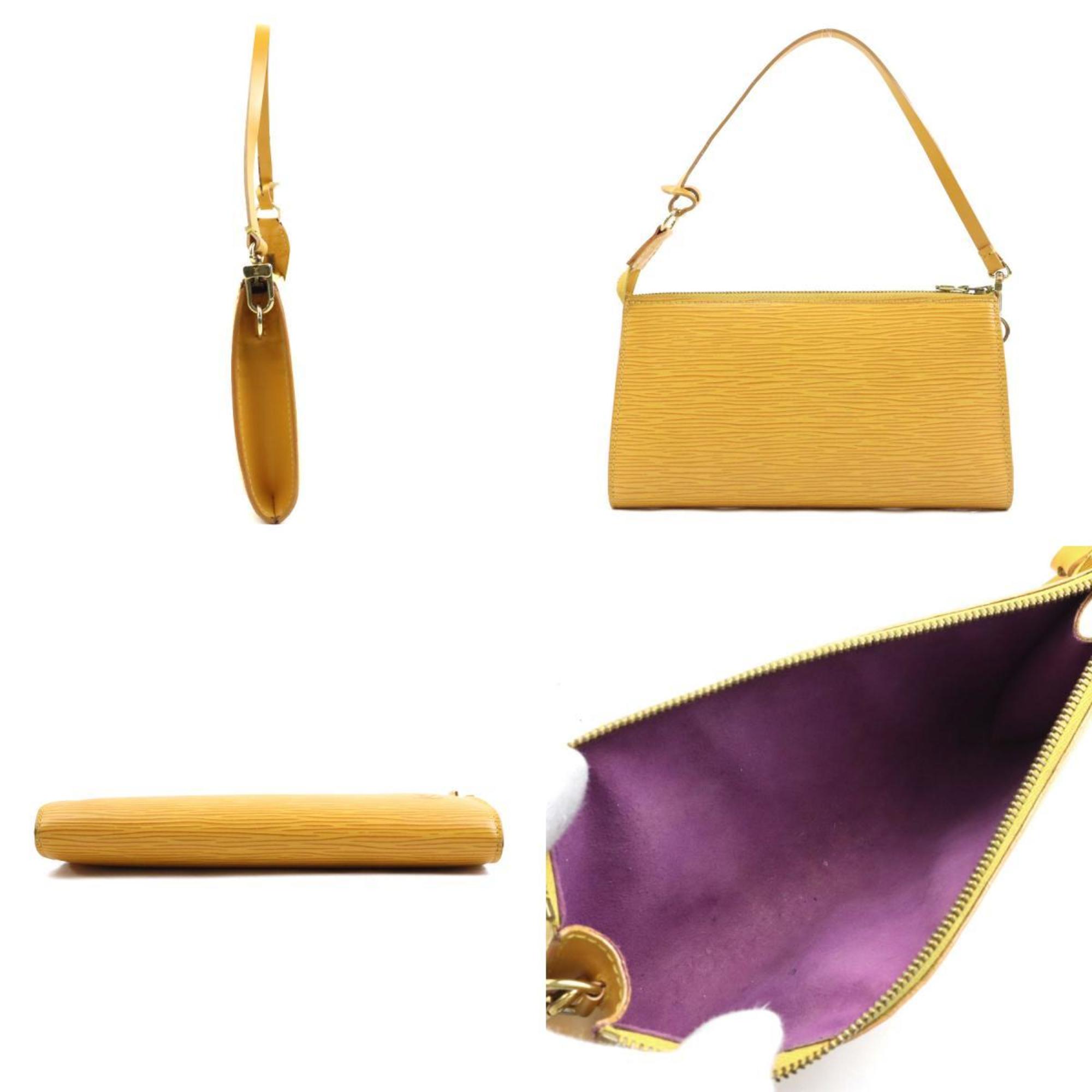 Louis Vuitton Pochette Accessoires Epi Leather Yellow Leather Shoulder Bag Bag (Authentic Pre-Loved)