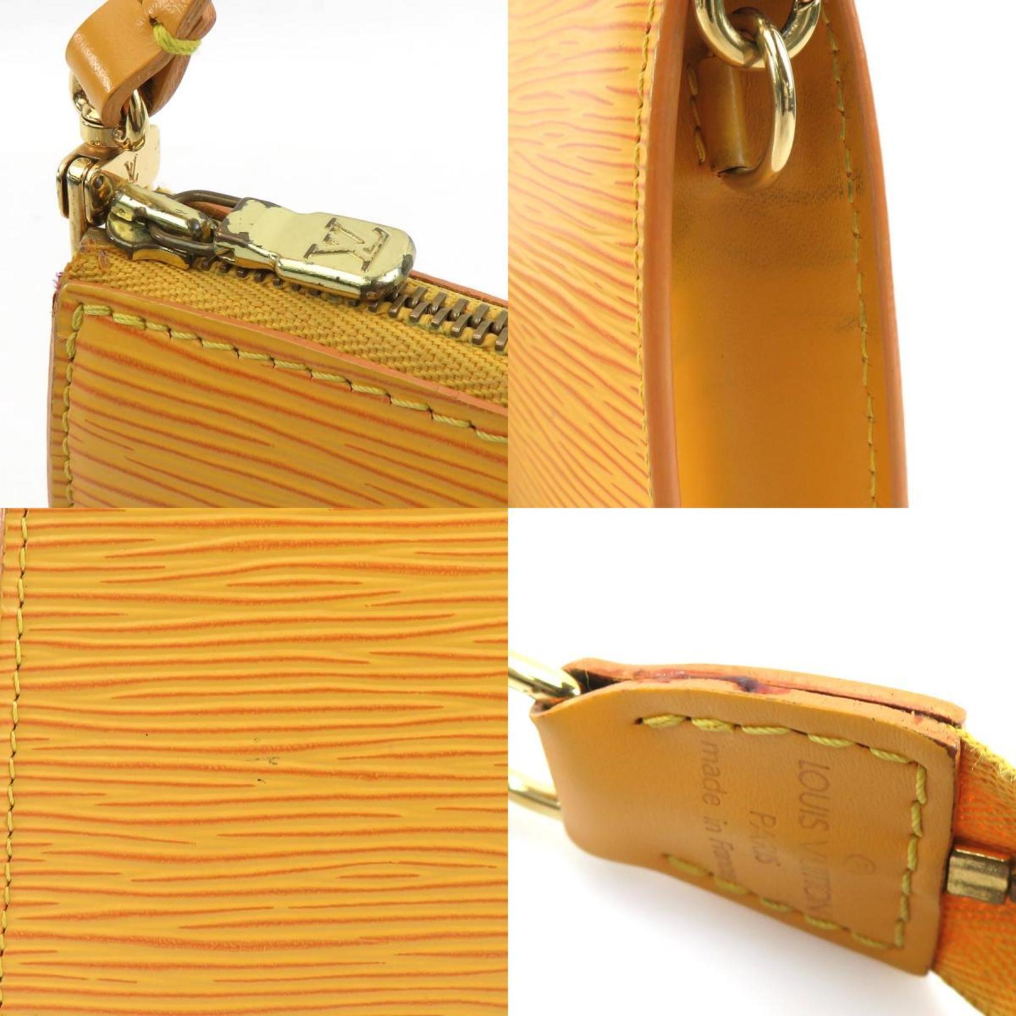 Louis Vuitton Pochette Accessoires Epi Leather Yellow Leather Shoulder Bag Bag (Authentic Pre-Loved)