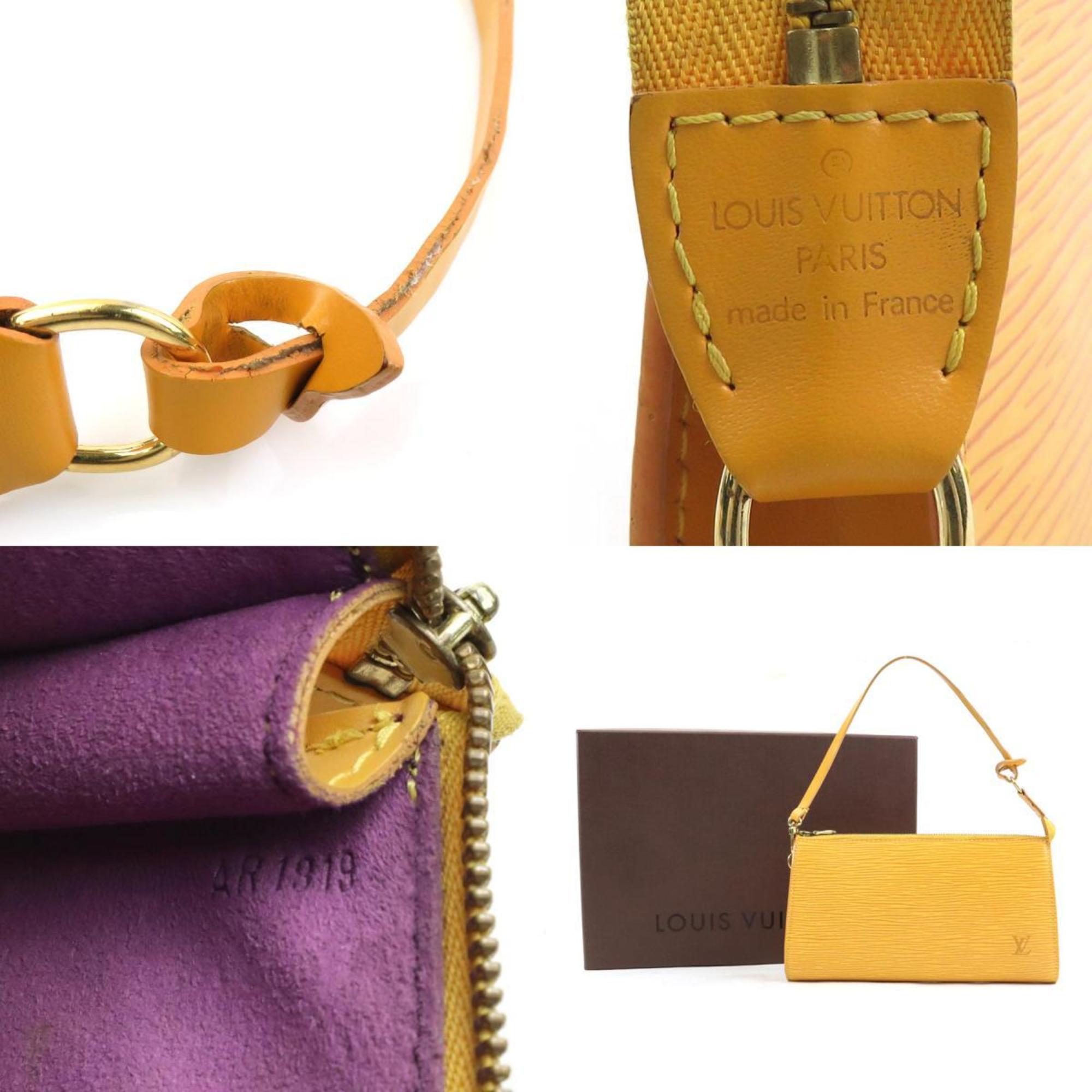 Louis Vuitton Pochette Accessoires Epi Leather Yellow Leather Shoulder Bag Bag (Authentic Pre-Loved)