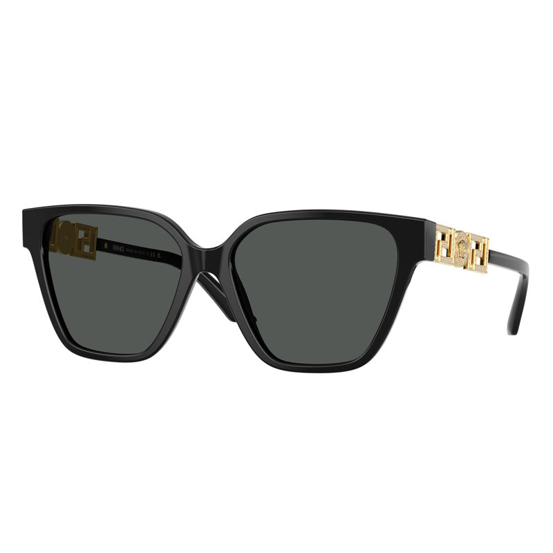Versace Versace Sunglasses Butterfly Full Rim, Black Frame and Dark Grey Lens VE4471BGB1/87