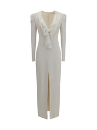 Alessandra Rich Women V-Neck Dress With Bow