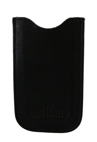 John Galliano John Galliano Black Leather Multifunctional Men ID Bill Card Holder Men's Wallet