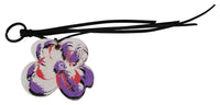 Costume National Costume National White Leather Butterfly Logo Keyring C'N'C Men's Keychain