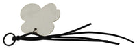 Costume National Costume National White Leather Butterfly Logo Keyring C'N'C Men's Keychain