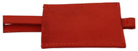 Costume National Red Leather Branded Logo Keyring Men's Keychain