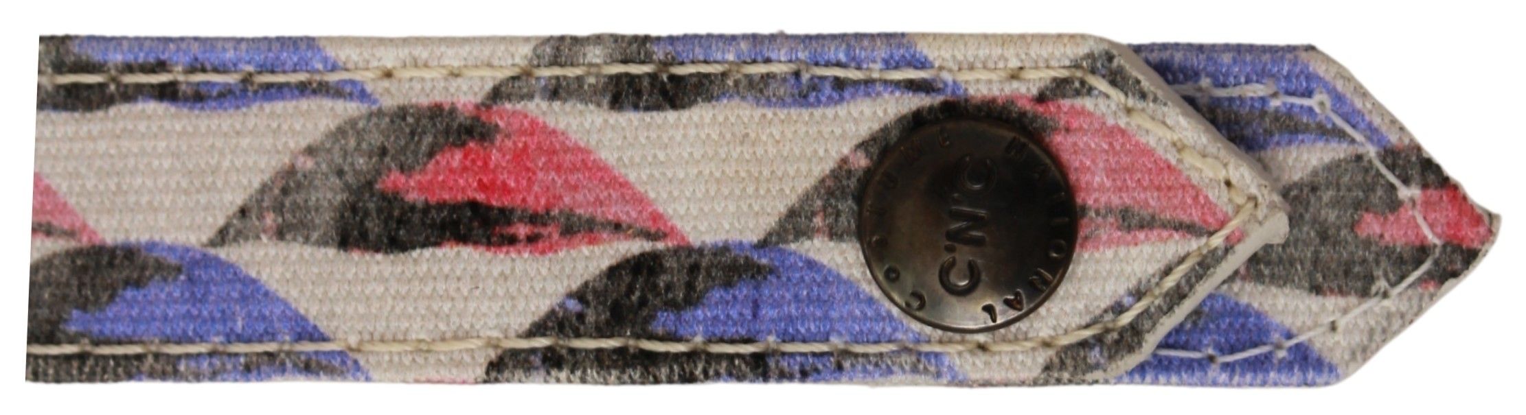Costume National Costume National White Ring Branded Textile  Men's Keychain