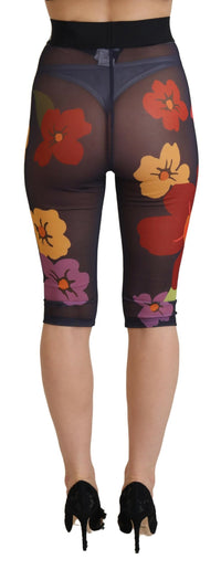Dolce & Gabbana Floral Mesh Leggings Black