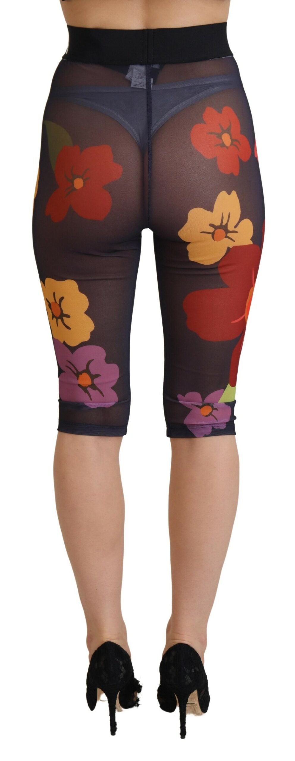 Dolce & Gabbana Floral Mesh Leggings Black