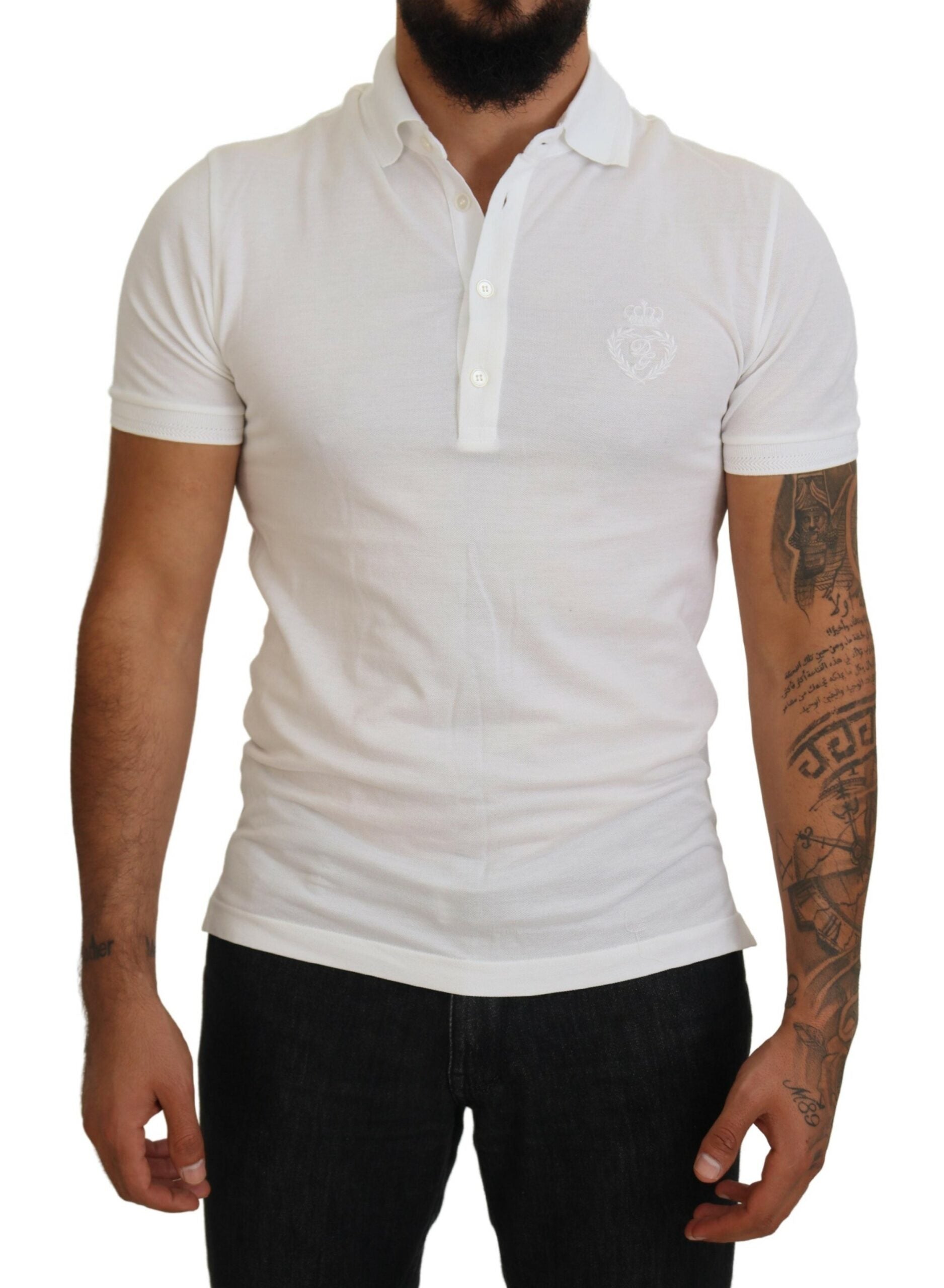 Dolce & Gabbana  Men's Classic Fit Polo Shirt - White