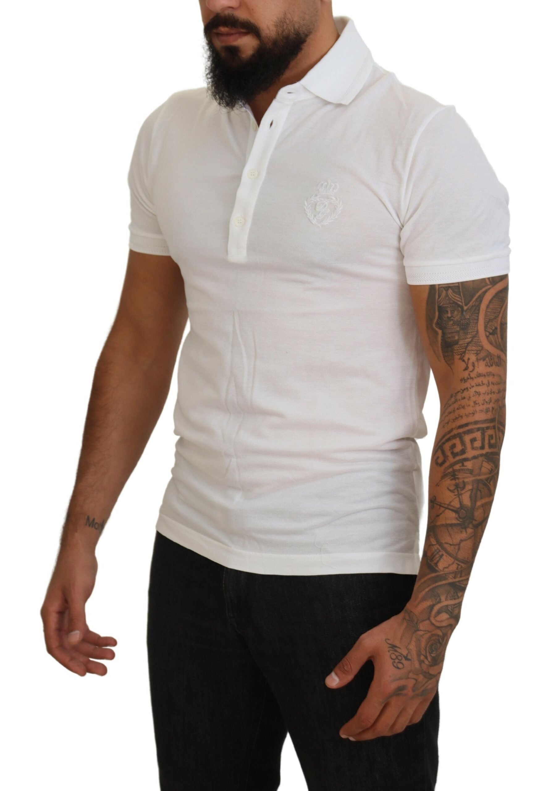 Dolce & Gabbana  Men's Classic Fit Polo Shirt - White