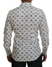 Dolce & Gabbana Crown Print Cotton Shirt