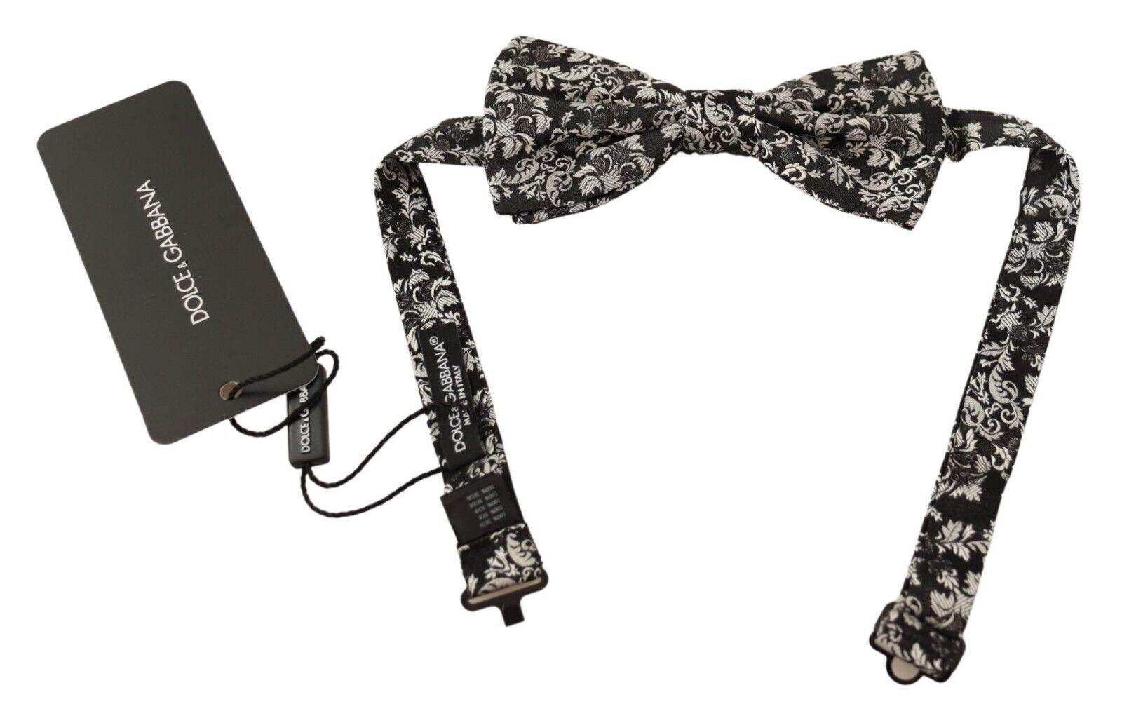 Dolce & Gabbana Dolce  Gabbana Bow Tie BlackWhite Floral