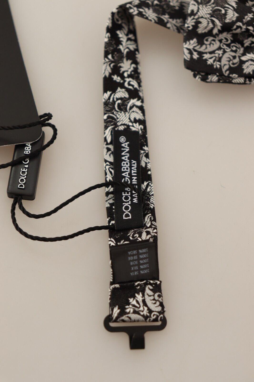 Dolce & Gabbana Dolce  Gabbana Bow Tie BlackWhite Floral