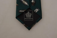 Dolce & Gabbana Bottle Print Silk Tie