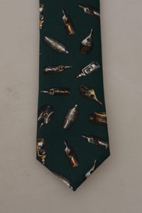 Dolce & Gabbana Bottle Print Silk Tie