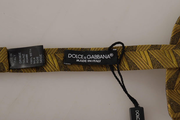 Dolce & Gabbana Fantasy Print Adjustable Neck Papillon Bow Tie