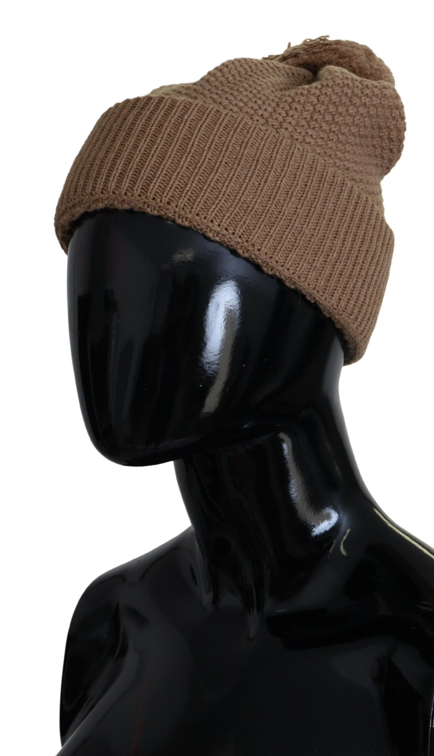 Dolce & Gabbana Fur Ball Knitted Beanie Hat