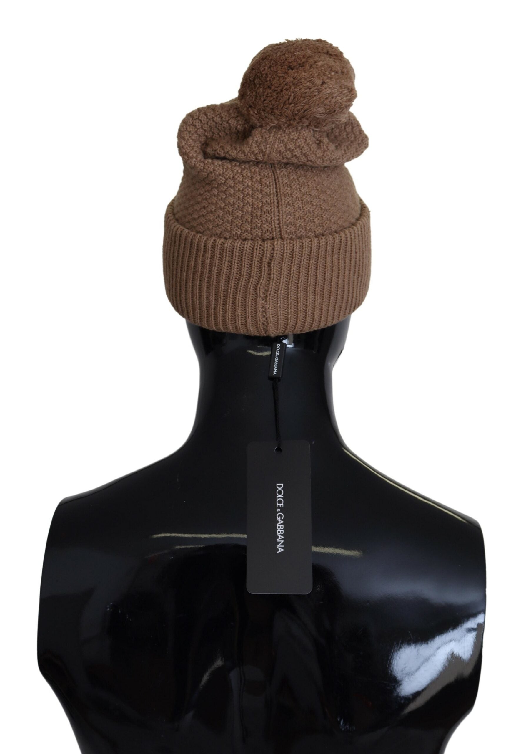 Dolce & Gabbana Fur Ball Knitted Beanie Hat