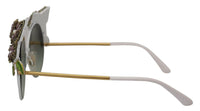 Dolce & Gabbana DG4335 Round Sunglasses for Women White Frame