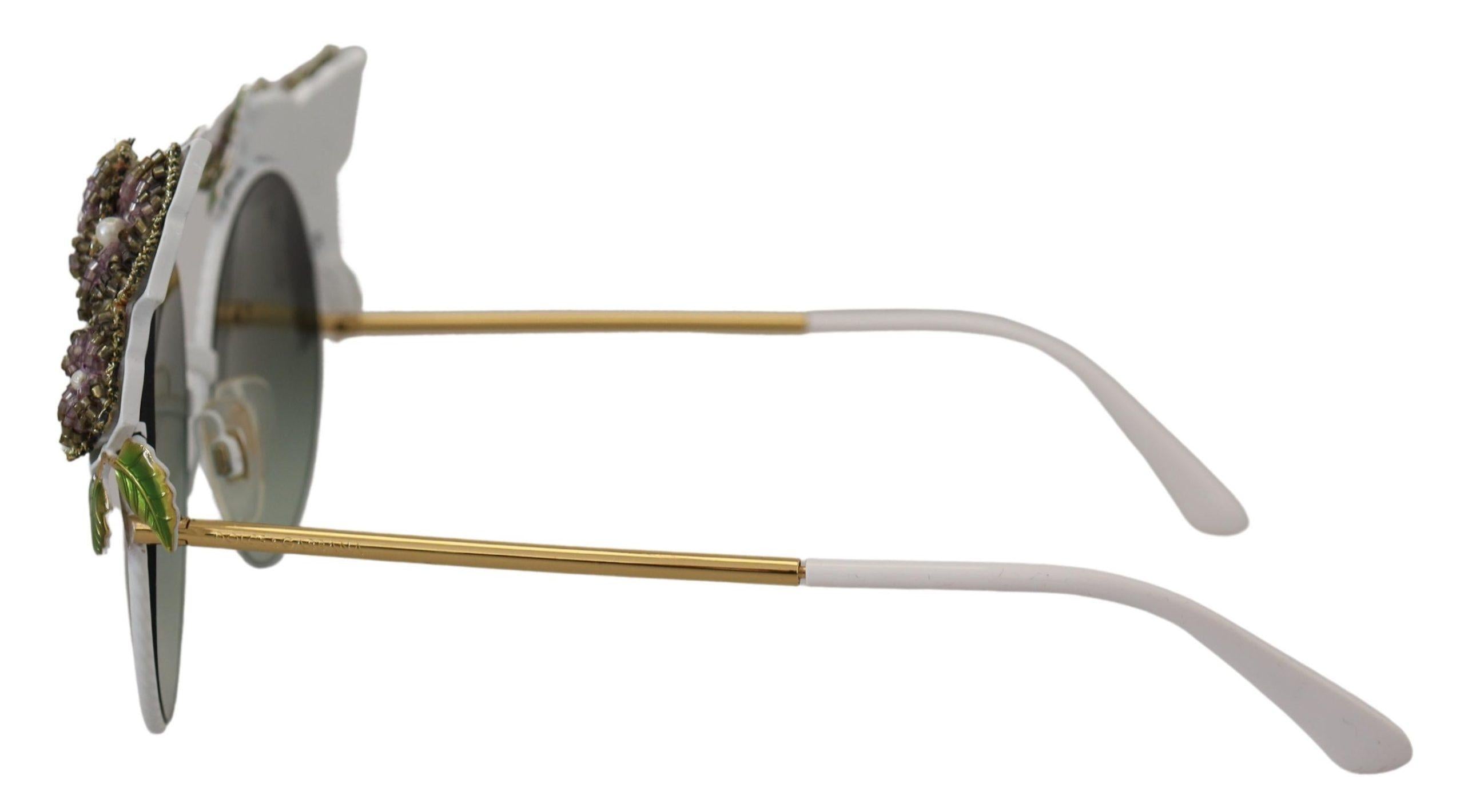 Dolce & Gabbana DG4335 Round Sunglasses for Women White Frame