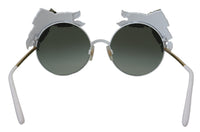 Dolce & Gabbana DG4335 Round Sunglasses for Women White Frame
