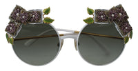 Dolce & Gabbana DG4335 Round Sunglasses for Women White Frame
