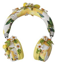 Dolce Gabbana Yellow Lemon Crystal Floral Headset Headphones
