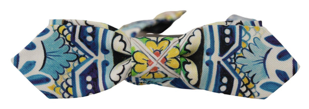 Dolce & Gabbana Majolica Print Adjustable Bow Tie