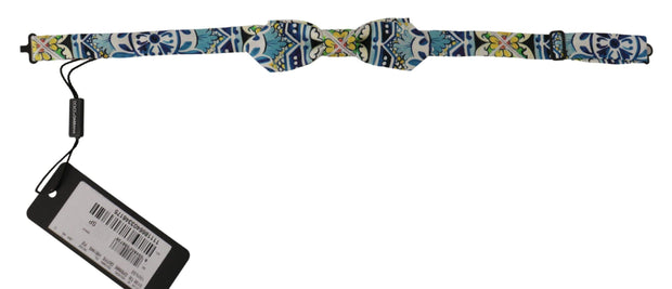 Dolce & Gabbana Majolica Print Adjustable Bow Tie
