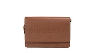 Burberry Embossed Logo Smooth Leather Crossbody Handbag