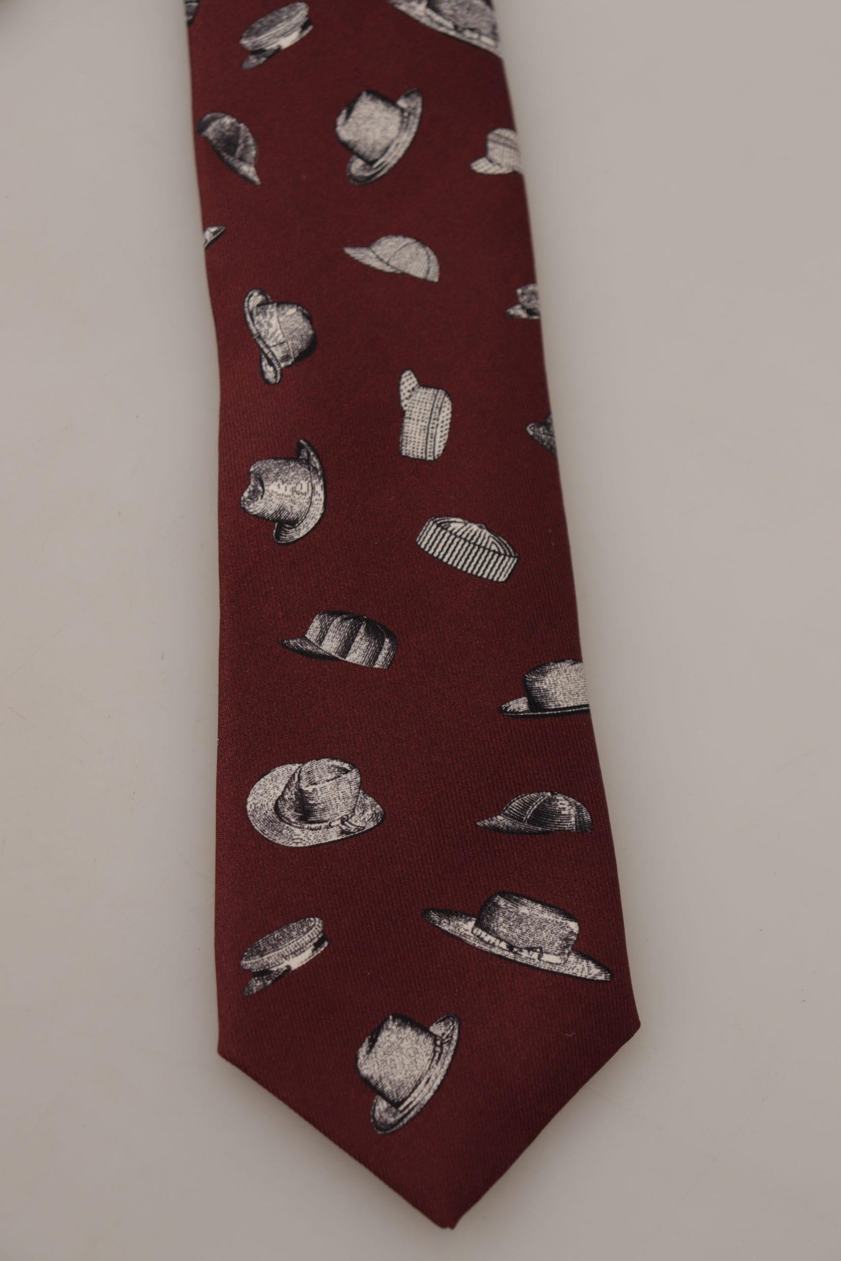 Dolce & Gabbana Hat Print Tie KRA3191