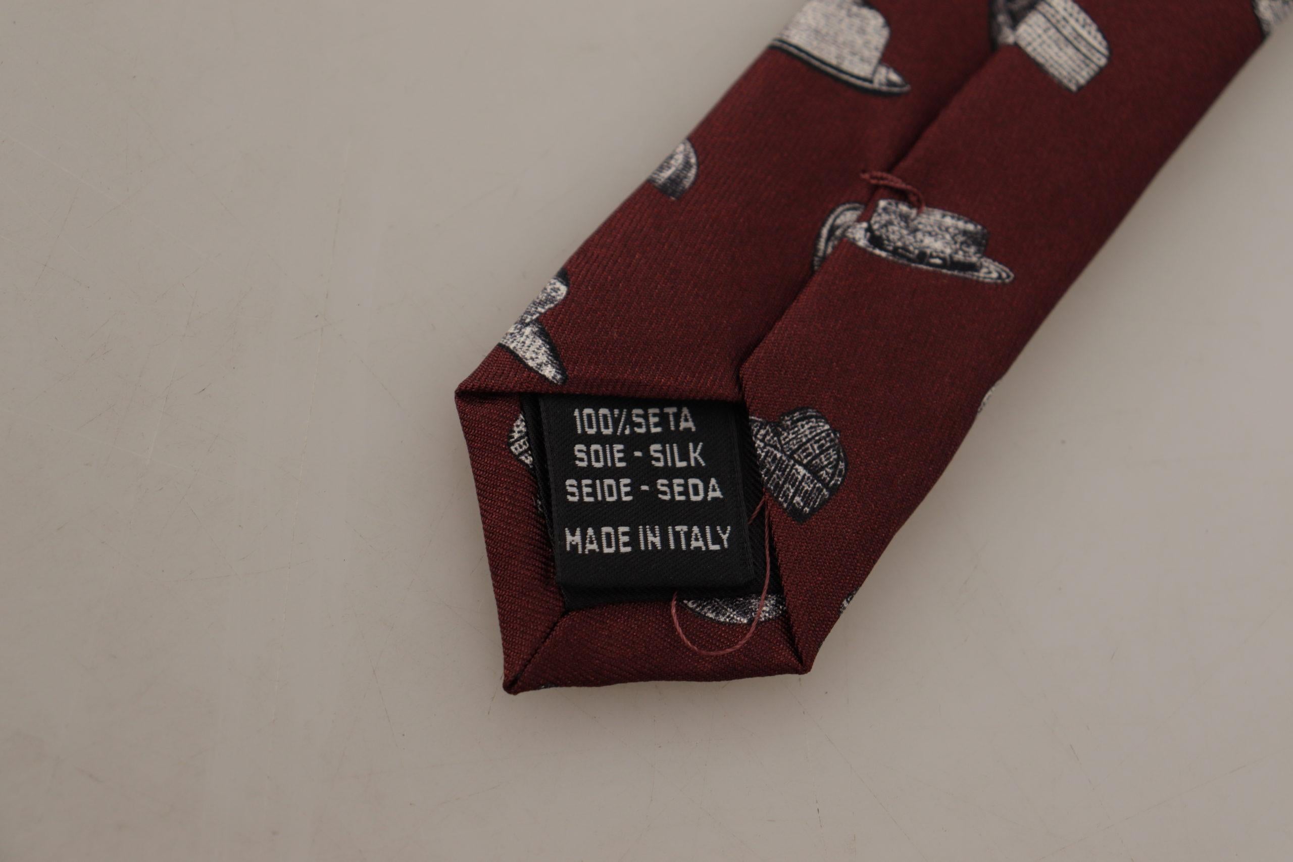 Dolce & Gabbana Hat Print Tie KRA3191