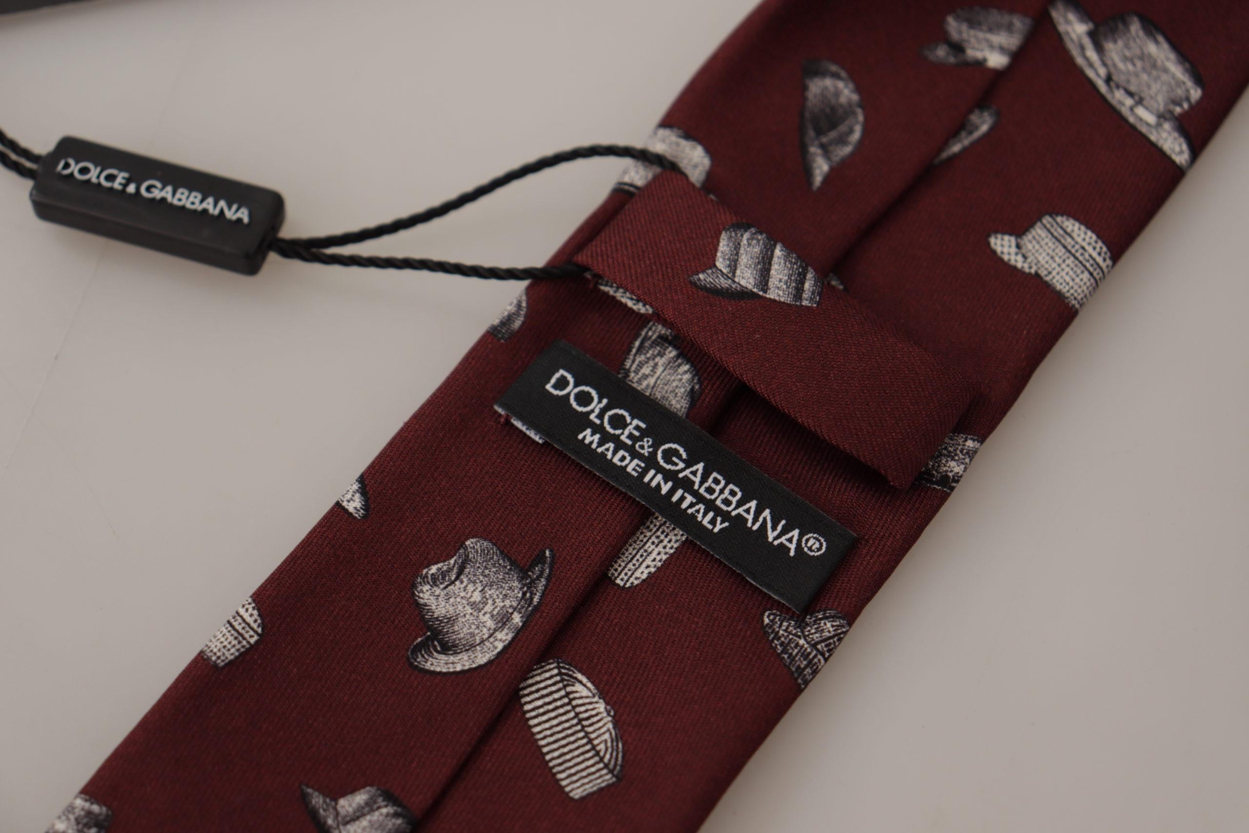 Dolce & Gabbana Hat Print Tie KRA3191