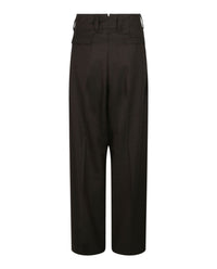 Ferragamo Womens High-Waisted Wool Pants