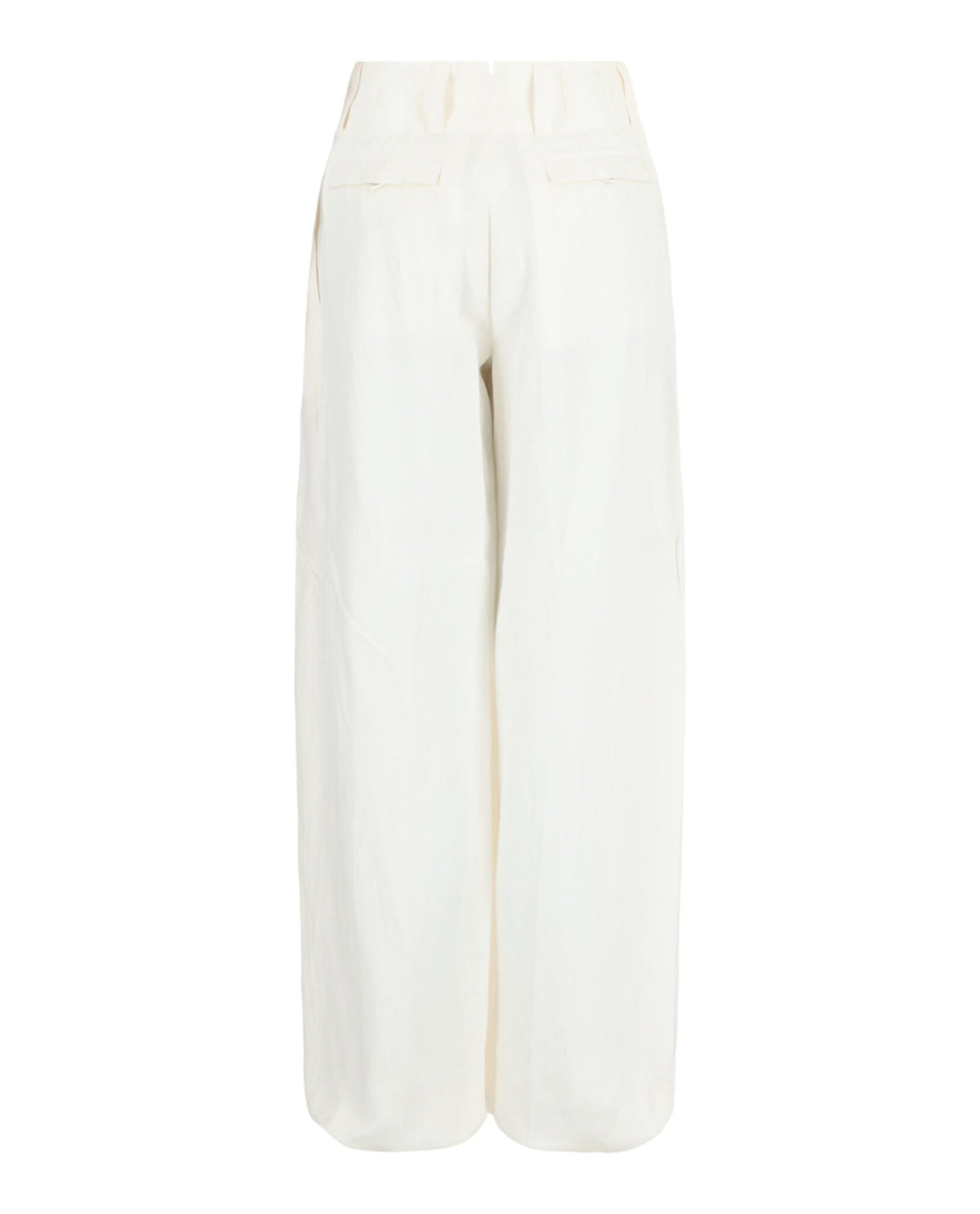 Ferragamo Womens Silk Blend Wide-Leg Pants