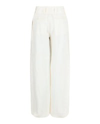 Ferragamo Womens Silk Blend Wide-Leg Pants