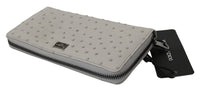 Dolce & Gabbana Dolce & Gabbana White Ostrich Leather Continental Mens Clutch Men's Wallet