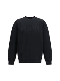 Balmain Men Vintage Embroidered Logo Sweatshirt