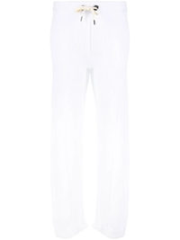 Brunello Cucinelli Knit Pleated Wide-Leg Drawstring Pants White