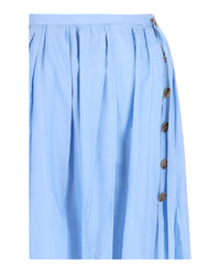 Ferragamo Womens Pleated Wrap Maxi Skirt