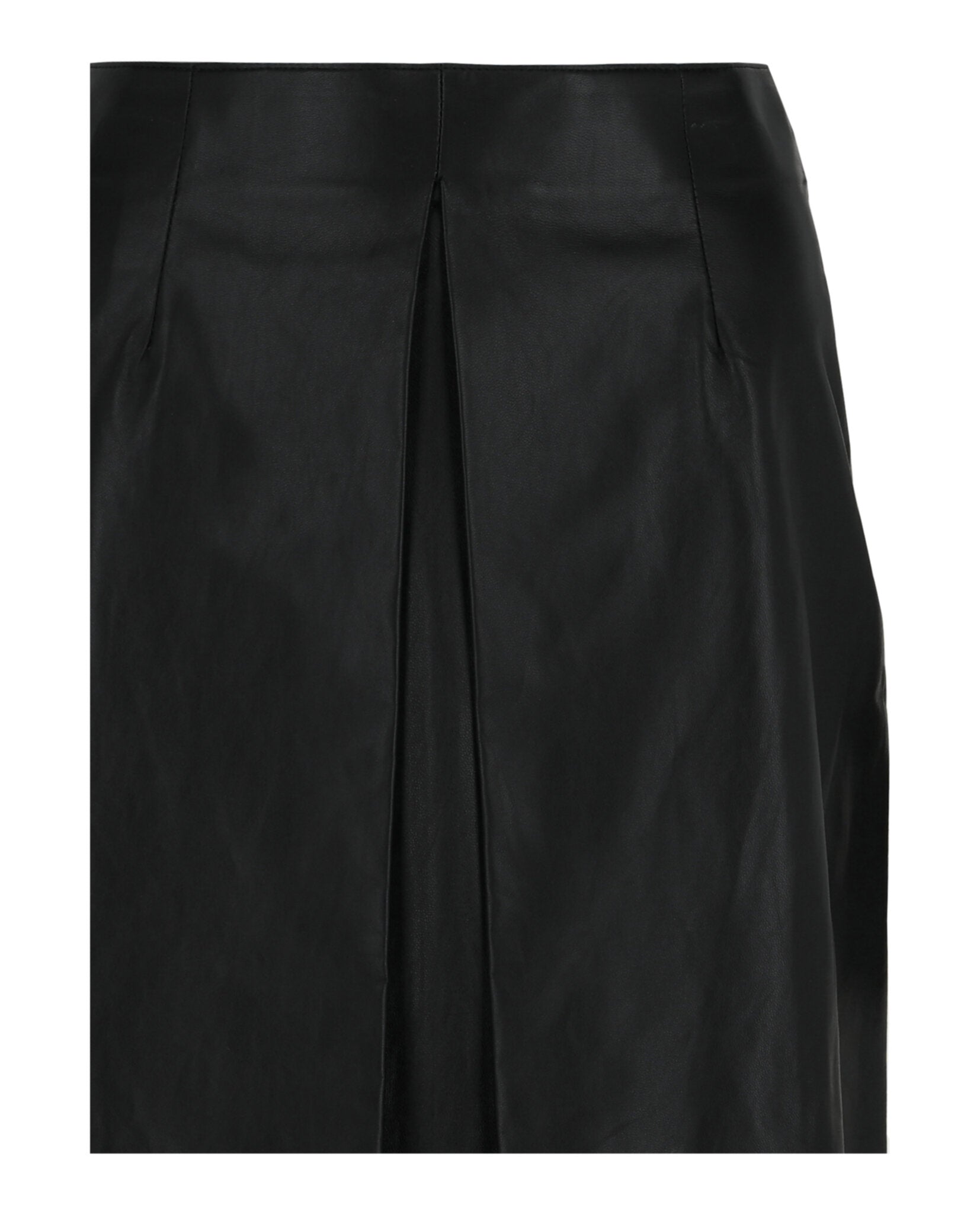 Ferragamo Womens Pleated-Front Leather Midi Skirt