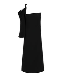 Ferragamo Womens One-Shoulder Midi Dress