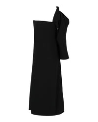 Ferragamo Womens One-Shoulder Midi Dress