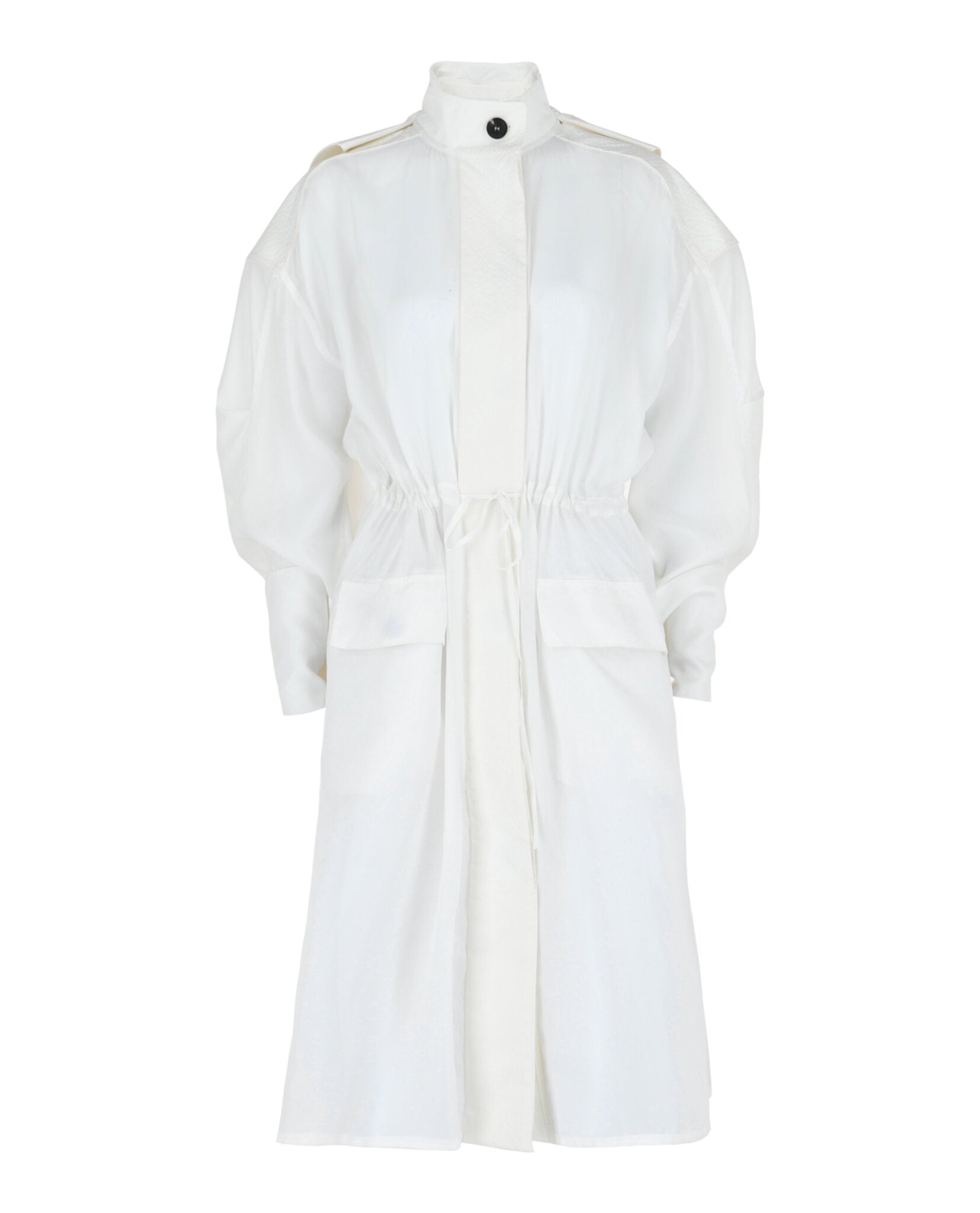 Ferragamo Womens Long-Sleeved Hooded Trench Coat