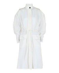 Ferragamo Womens Long-Sleeved Hooded Trench Coat