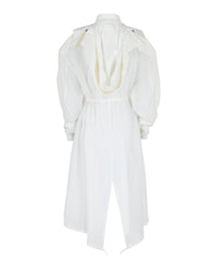 Ferragamo Womens Long-Sleeved Hooded Trench Coat