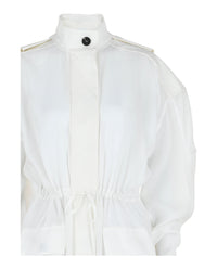 Ferragamo Womens Long-Sleeved Hooded Trench Coat