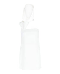 Ferragamo Womens White Hooded Mini Dress