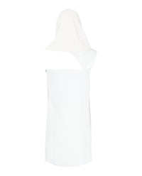 Ferragamo Womens White Hooded Mini Dress
