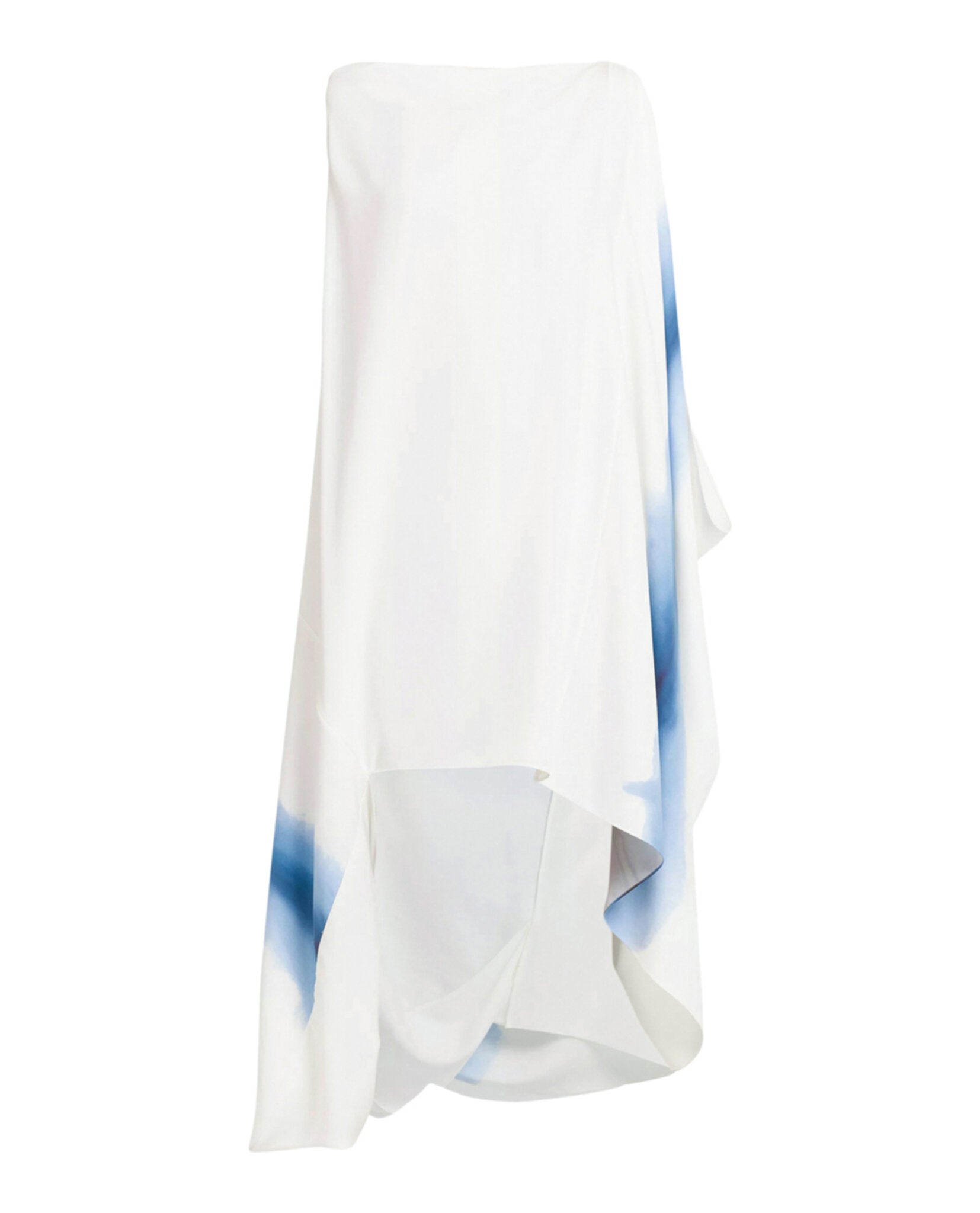 Ferragamo Womens Degrade-Print Draped High-Low Dress